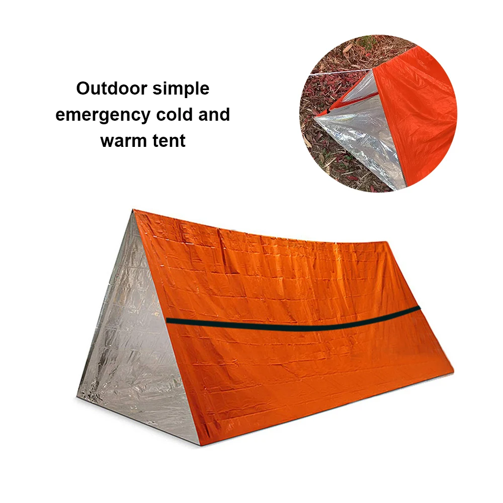

Экстренный спальный мешок для оказания первой помощи, ветрозащитная палатка из полиэтиленовой алюминиевой пленки для открытого воздуха, к...