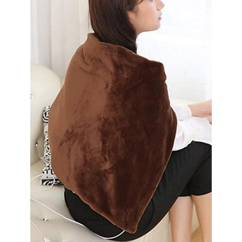 

45x80cm USB Electric Heating Shawl Washable 3 Heat Settings with Timing Function Heated Blanket #W0