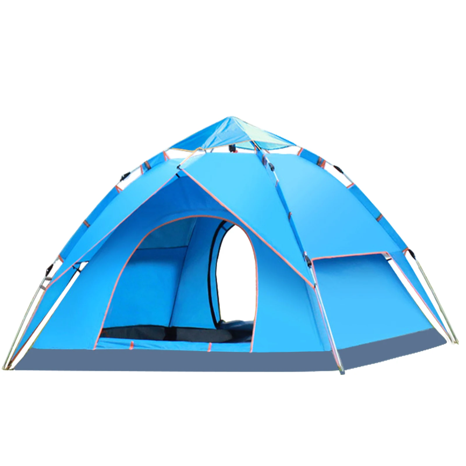 

Мгновенная всплывающая палатка для 3-4 человек, автоматическая палатка для кемпинга, купольная палатка, двухслойная водонепроницаемая палатка для семьи для походов на пляж