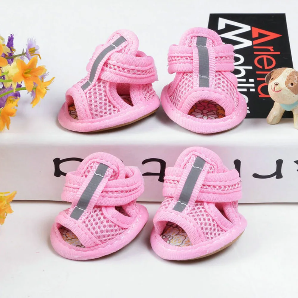 Сандалии для собак и щенков светоотражающие мягкие ботинки Нескользящие защита