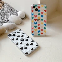 ins style love heart phone case for iphone 13 11 12 pro max mini xr xs max x 7 8 plus shockproof cover iphone 11 case for women