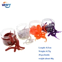 whyy 30pcs fishing soft trout lure tanta 85mm 0 75g silicone wobbler swimbait pesca artificial worm baits bass isca lure leurre