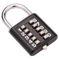 10 digit push button password lock chrome plated anti theft combination padlock push password locking mechanism for locker