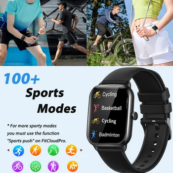EIGIIS Smart Watch Men 1.9'' Full Touch Screen Bluetooth Call Heart Rate Sleep Monitor Blood Oxygen Sport Watches For Men Women 4