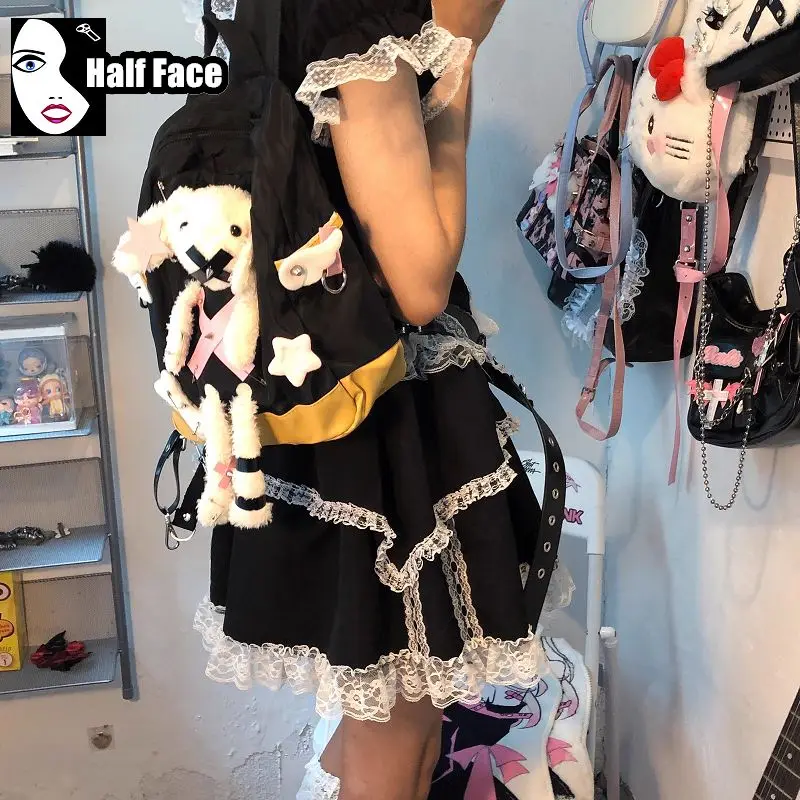 Y2K женский Готический милый рюкзак в стиле Харадзюку для девушек подкультурный