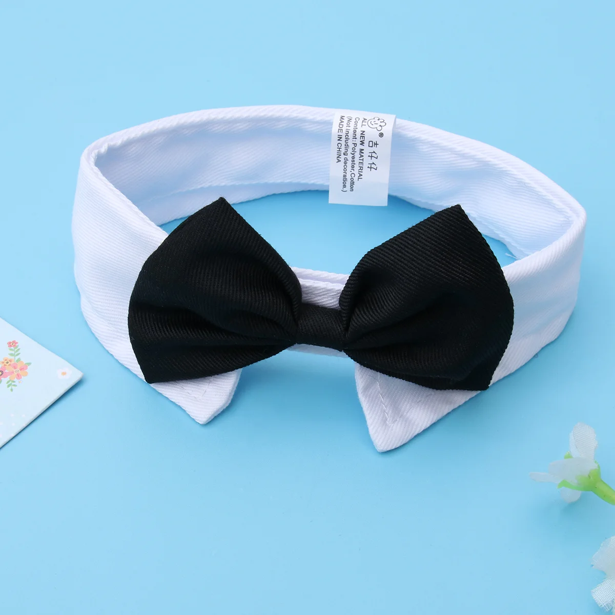 

Dog Tie Puppy Bowtie Collar Cat Neck Tie for Puppy Kitty - S(Black &)