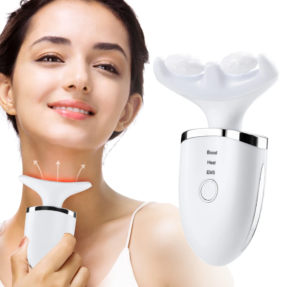

Face Roller Massager Neck Beauty Device EMS LED Photon Therapy Skin Lifting Firming Reduce Double Chin Anti Wrinkle Skin Care