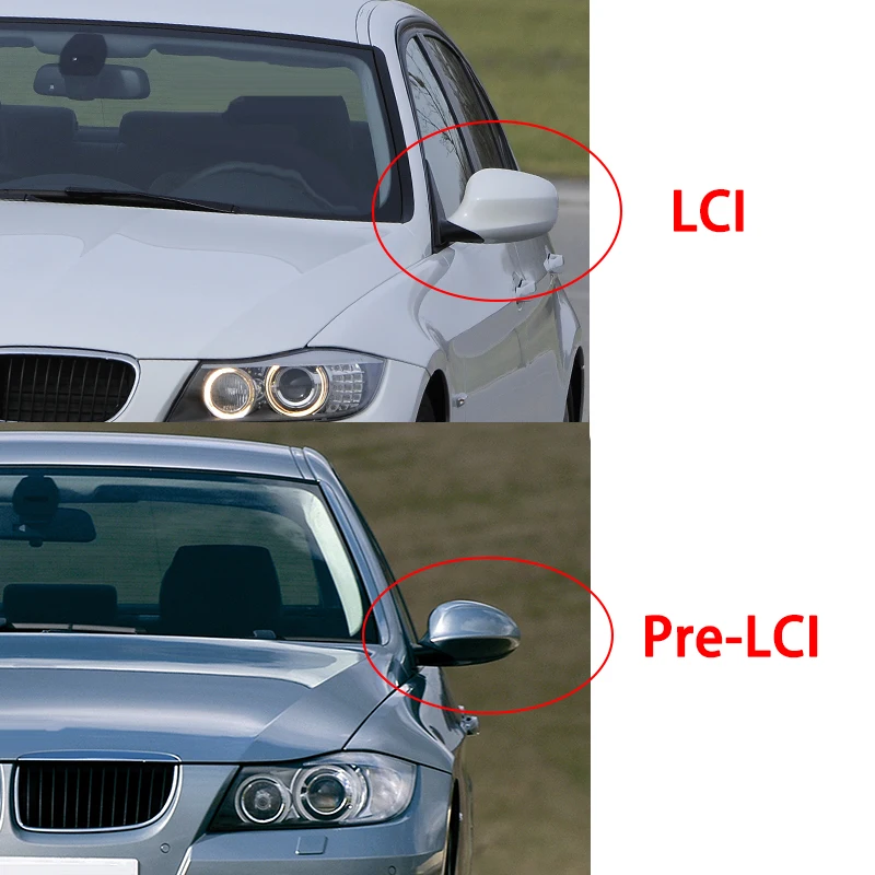 Боковая крышка зеркала заднего вида крылья Подходит для BMW Pre-LCI E90 E91 2005-2007 E92 E93