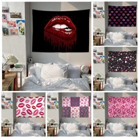 sexy girl kylie kiss lips chart tapestry cheap hippie wall hanging bohemian wall tapestries mandala kawaii room decor