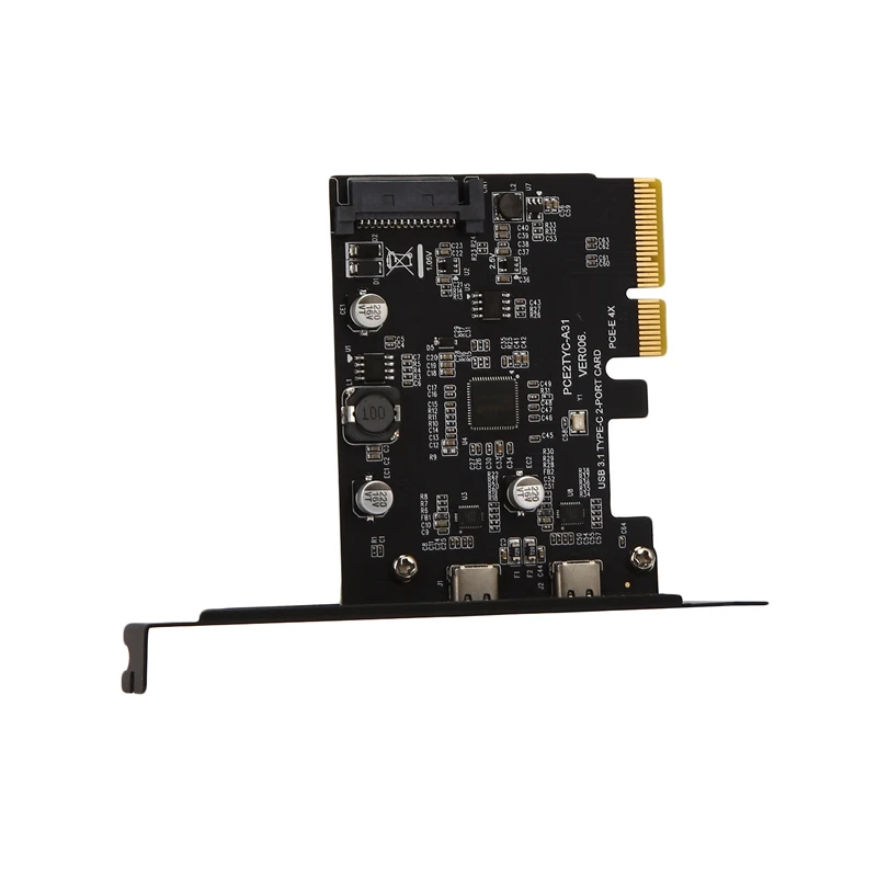 Плата расширения с 2 портами USB 3 1 на Type-C PCI-E 4X Gen2 10 Гбит/с C адаптер чипсет ASMedia ASM3142
