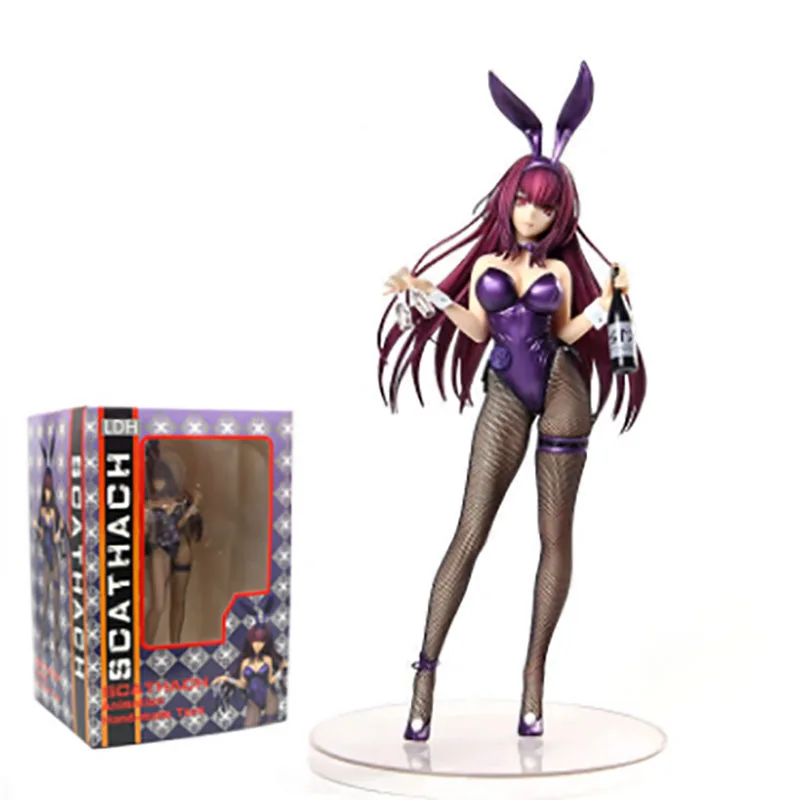 

Japan Anime Sexy Alter Fate Scathach Sashi Ugatsu Bunny Girl Action Figure Collectible Model Toys Gift 24cm