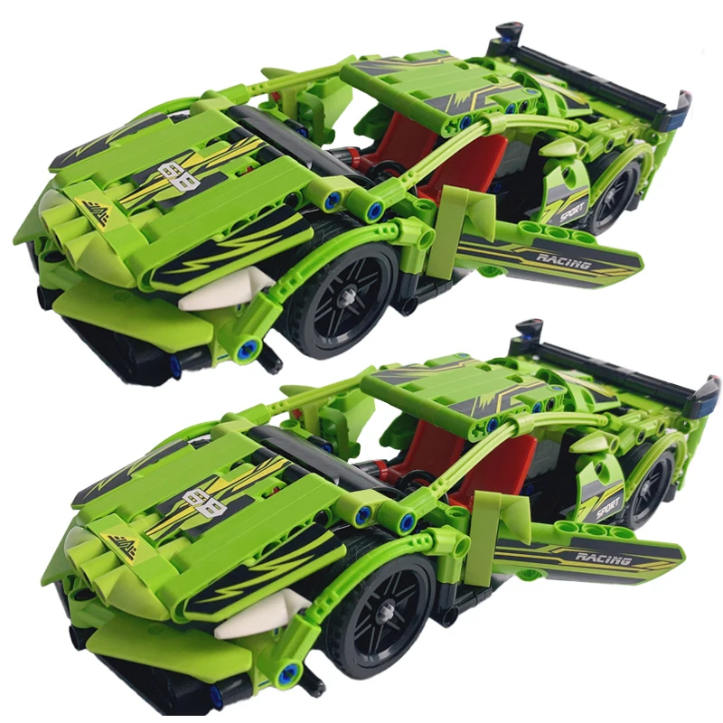 

City Famous Super Racing Technical Car Model Building Block 439pcs MOC Expert Speed Racer Vehicle Bricks Toys Kids Boys Gifts