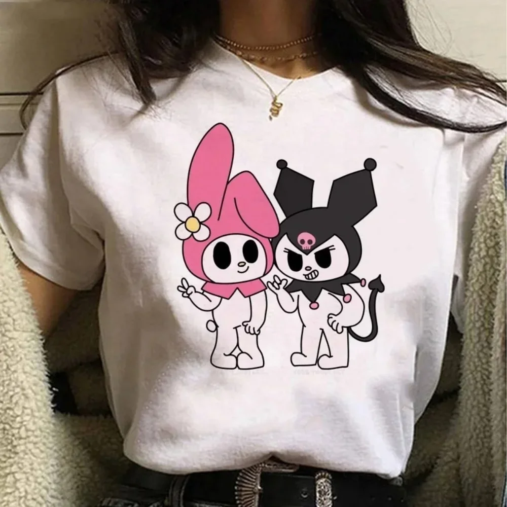 Футболка женская Sanrio Y2k в стиле каваи милая рубашка Харадзюку С мультяшным