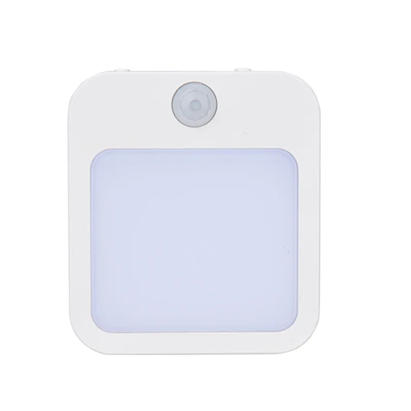 Motion Sensor LED Night Light EU US Plug Cabinet Square Night Lamp Bedside Lights For Bedroom Closet Besides Indoor Lighting