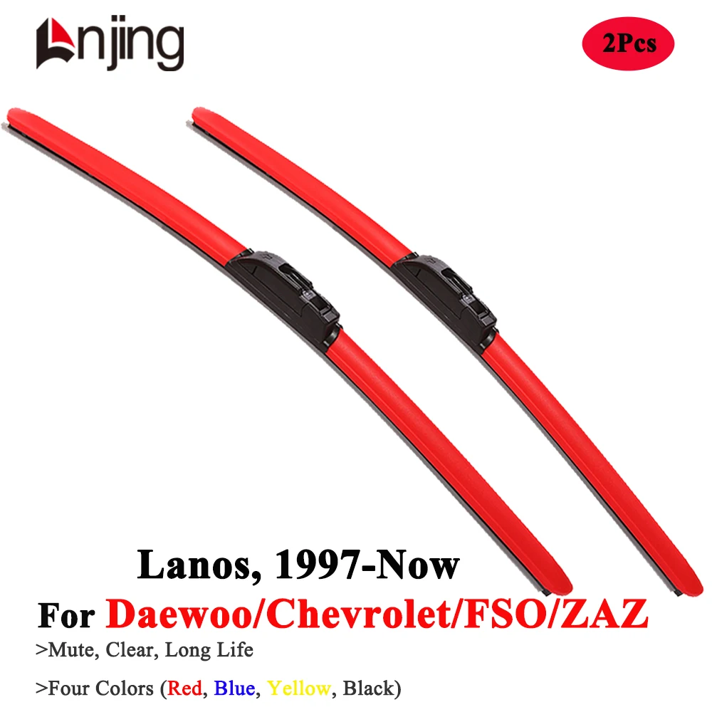 LNJING красочные щетки стеклоочистителя для Daewoo Chevrolet ZAZ FSO Lanos KLAT 1997 2000 2002 2005 2008 2012 2015