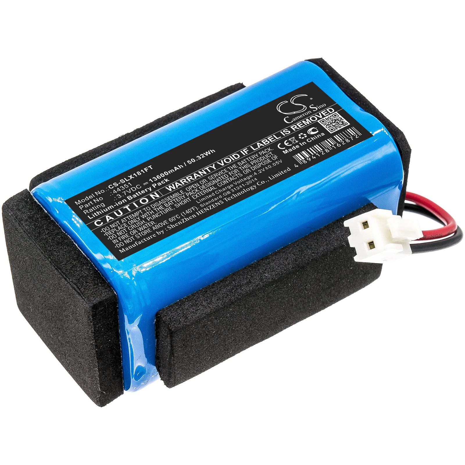 

Сменная батарея CS для Streamlight Vulcan 180 44350, 44351 13600mAh/50.32Wh