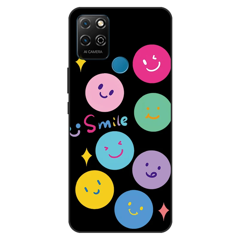 Чехол для Huawei Honor Play 5T стильный мультяшный чехол черный силиконовый телефона Play5T