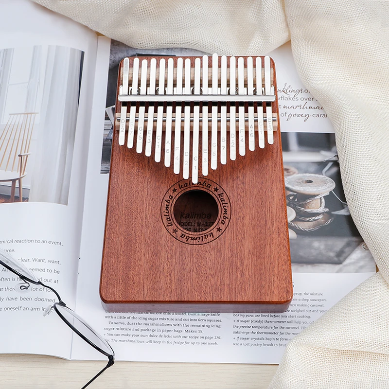 

Kalimba 17 Keys Thumb Piano Sapele Wood Body finger piano Musical Instruments With Kalimba Tuner Learning Book