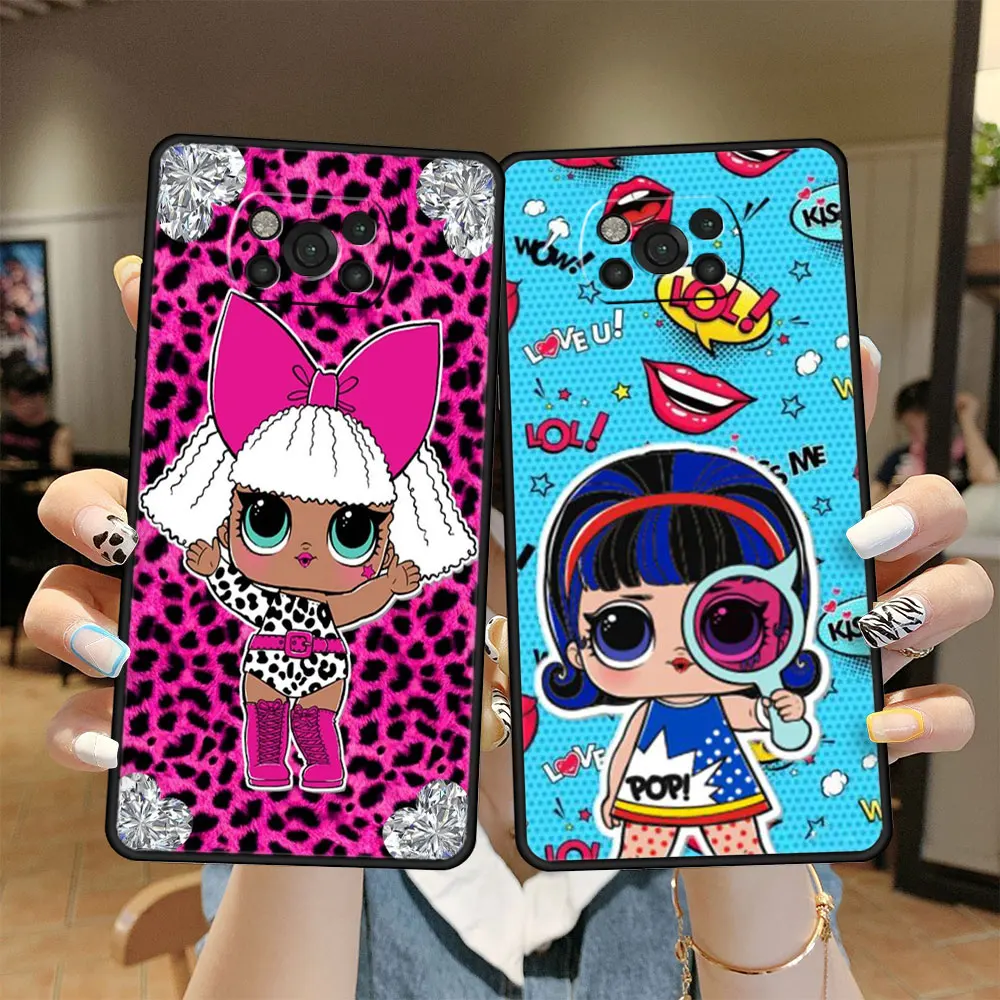 

Black LOL Surprise Aesthetic Celular Style Cell Case Coque for Xiaomi Poco Redmi X4 Pro X3 NFC F3 Note 9 9S 10 11 8 7 M3
