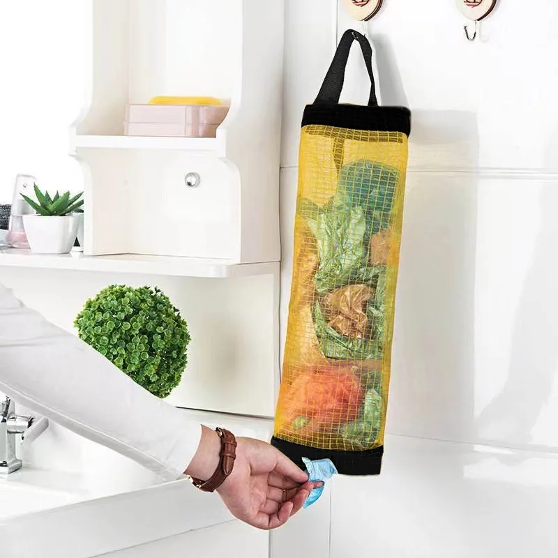

Garbage Bag Storage Kitchen Garbage Organizer Plastic Bag Holder Organizing Hanging Garbage Collection Storage Bag