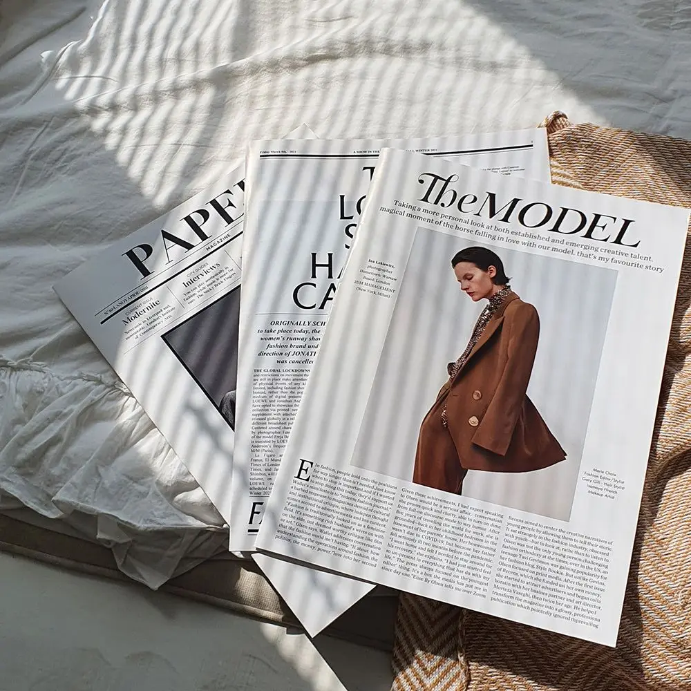 Ретро плакат модная газета фото реквизит модель английская для фотографии набор