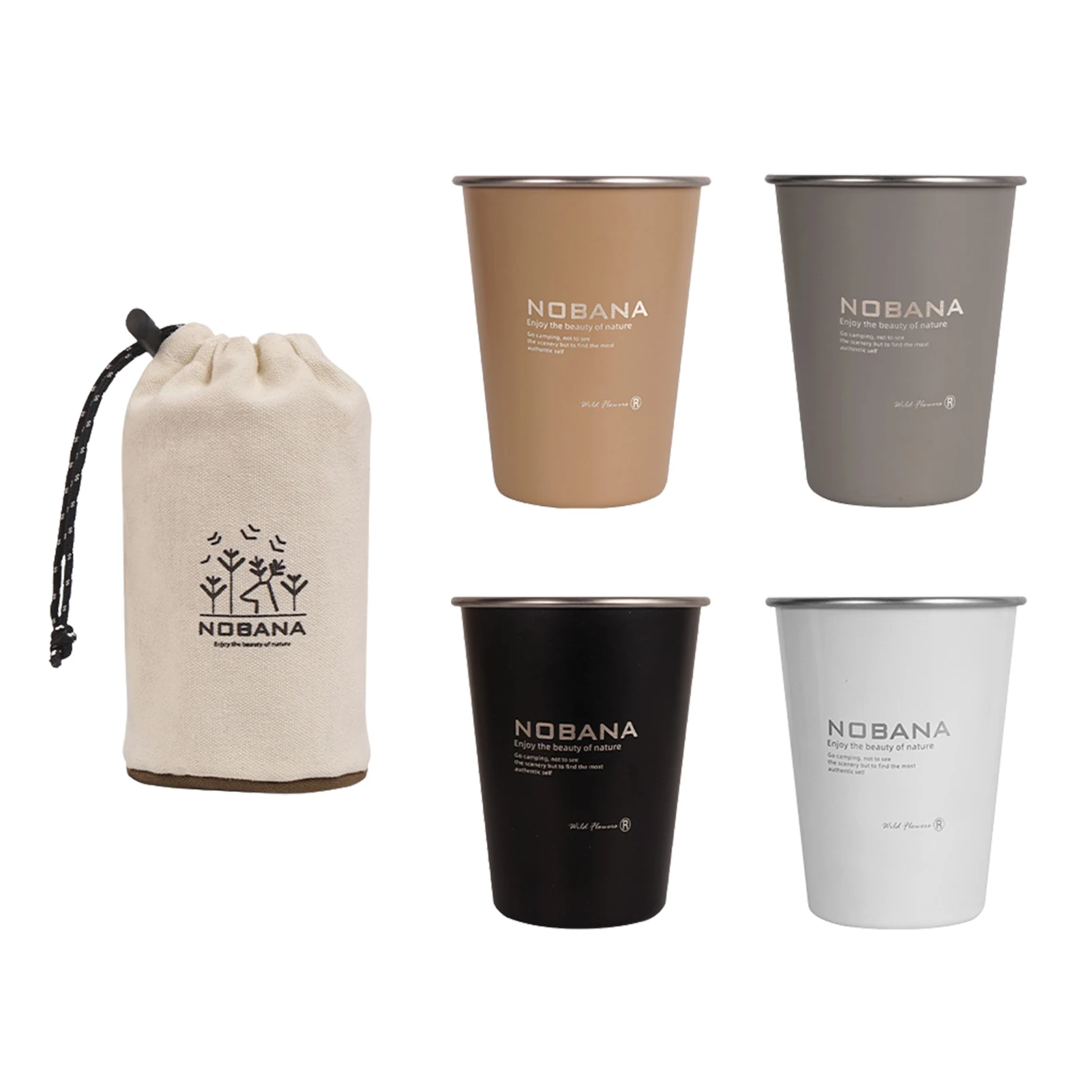 

Туристическая кружка из нержавеющей стали, 4 шт., кружка из нержавеющей стали 304, кружка для кемпинга, пикника, барбекю, пива, легкая пивная кр...