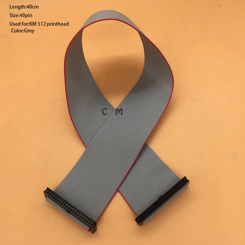 Плоский кабель для печатающей головки Konica 512, 40 штырьков, 40P, 40 см, 400 мм, серый, для принтера Liyu PTP3208 / PZ3208 Eco Solvent, 8 шт.