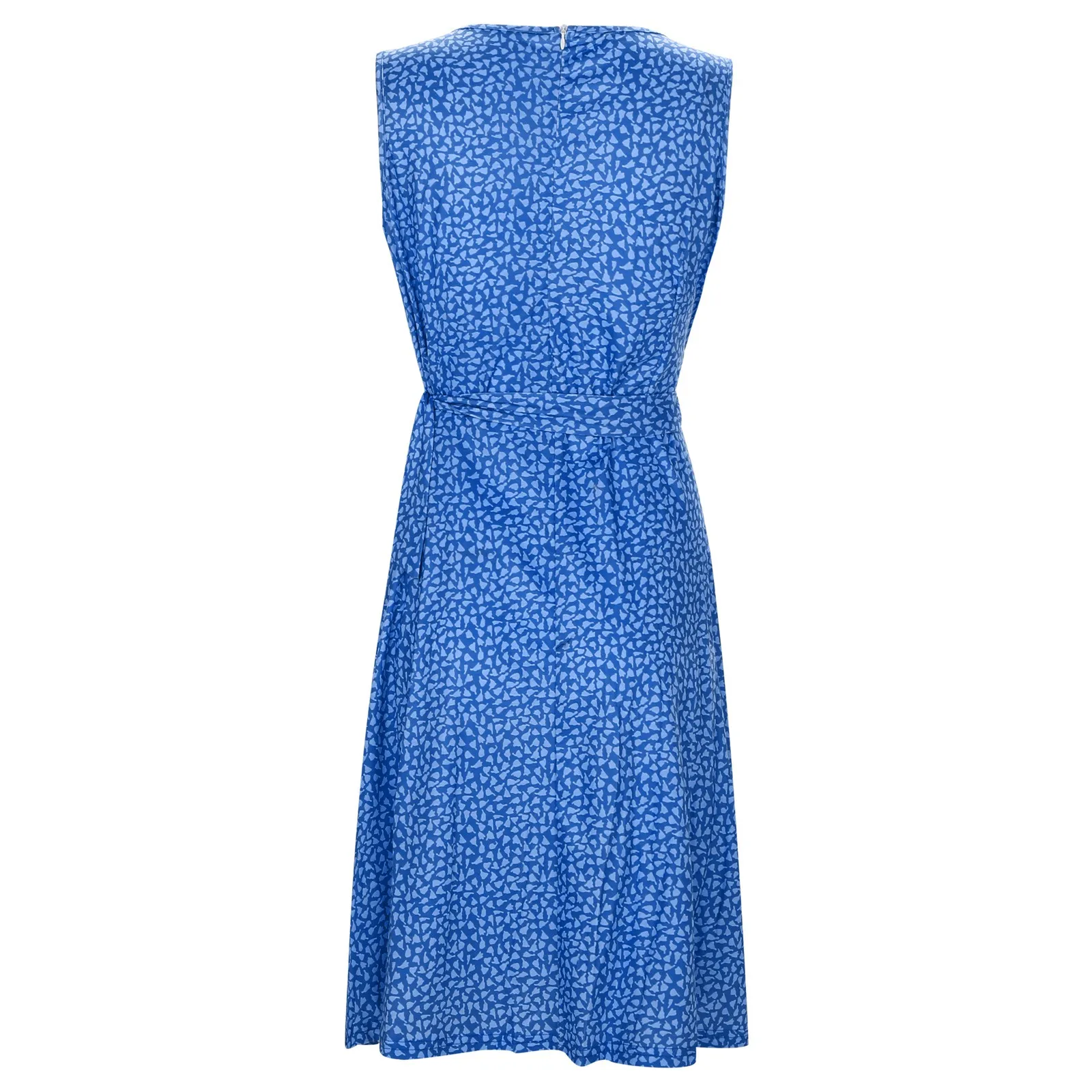 Женское платье-миди в горошек с V-образным вырезом без рукавов