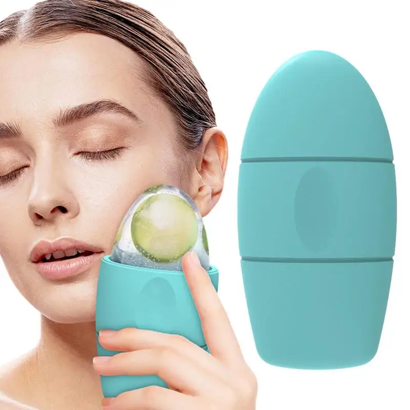 

Skin Care Beauty Lifting Contouring Tool Silicone Ice Cube Trays Ice Globe Ice Balls Face Massager Facial Roller Reduce Acne