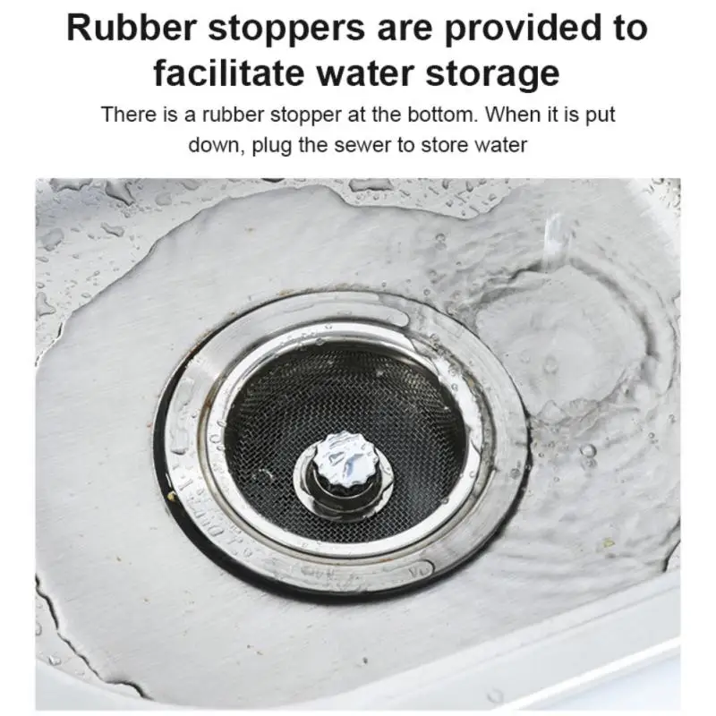 

Stainless Steel Sink Water Plug Waterable Clog-proof Residual-isolated Easy To Install Floor Drain Water Tank Filter Screen