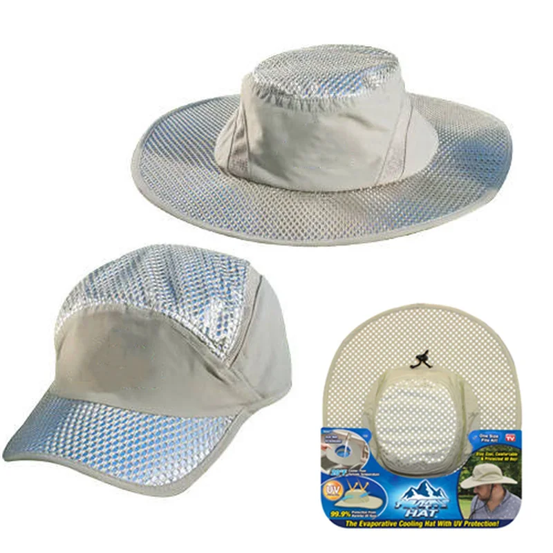 

MOONBIFFY Hot Selling Arctic Cap Cooling Ice Cap Sunscreen Hydro Cooling Bucket Hat Arctic Hat with UV Protection Keeps You Cool
