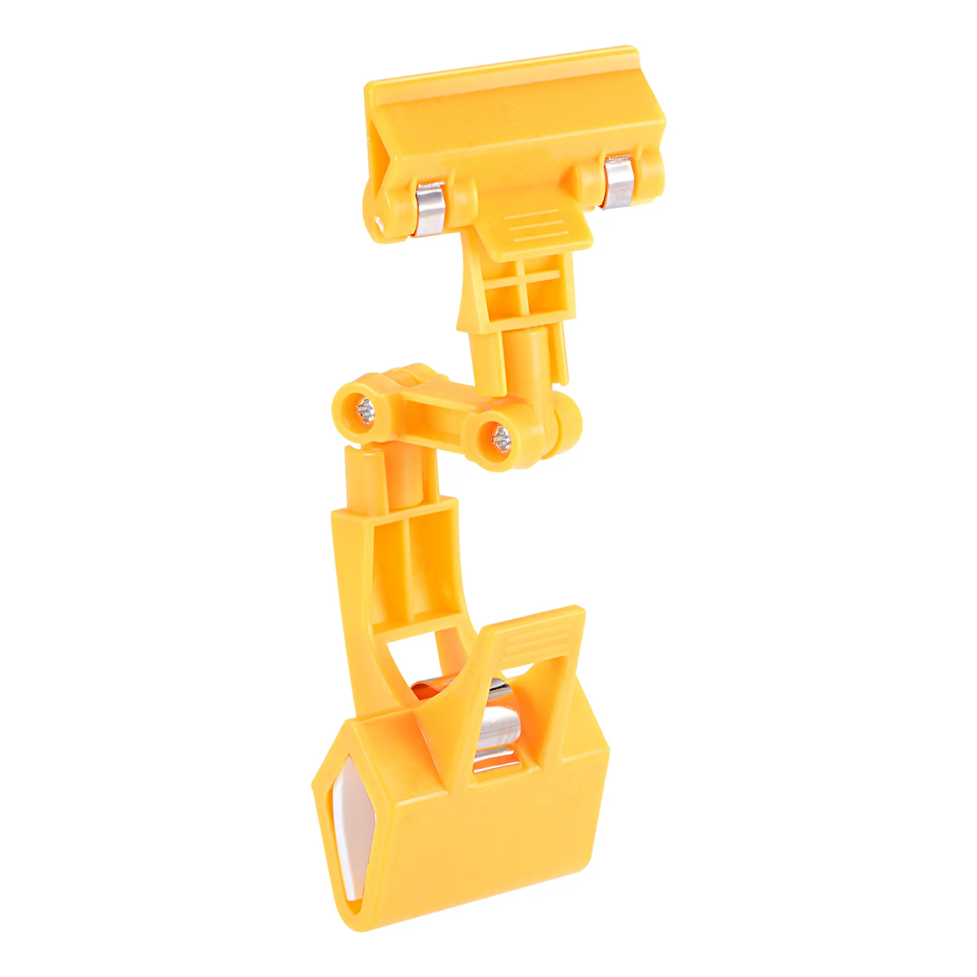 

Uxcell Регулируемая вращающаяся вывеска зажим подходит Макс 13 мм толщина тег для полки дисплей, желтый, упаковка из 10