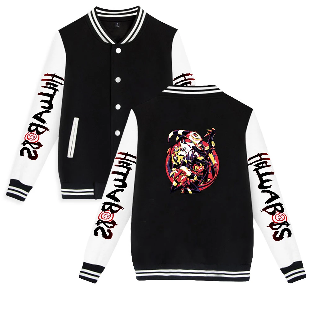 

Helluva Boss Print Winter Holiday Preppy Unisex Youthful vitality Clothes Baseball Uniform Kawaiistyle tops autumn Tracksuits