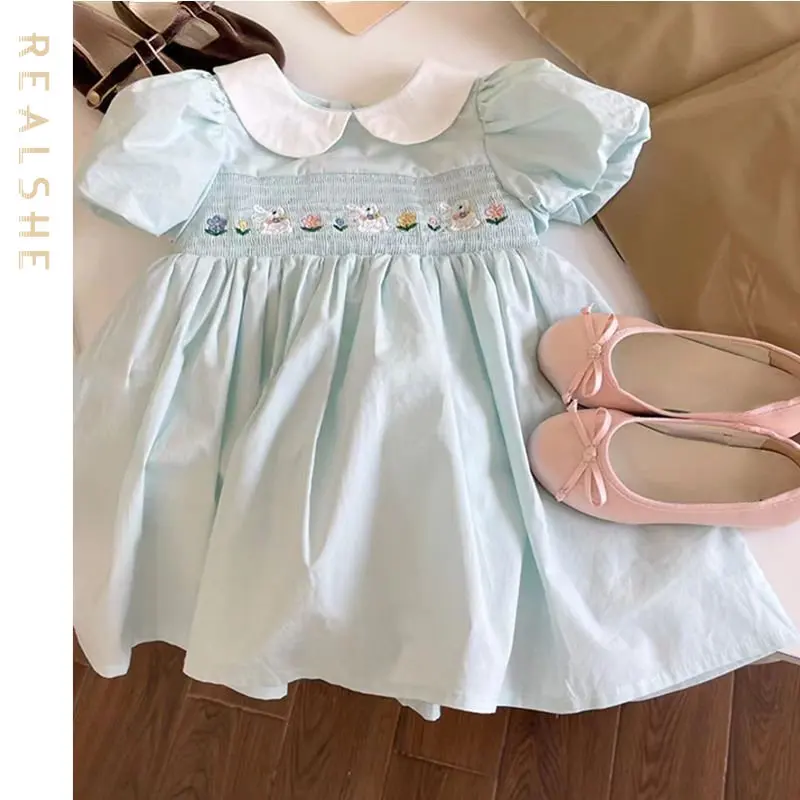 

Children Girls Summer Short Sleeve Floral Animal Dress Cute Clothes for 2-6T Girls Princess Wedding Party Gift Costume