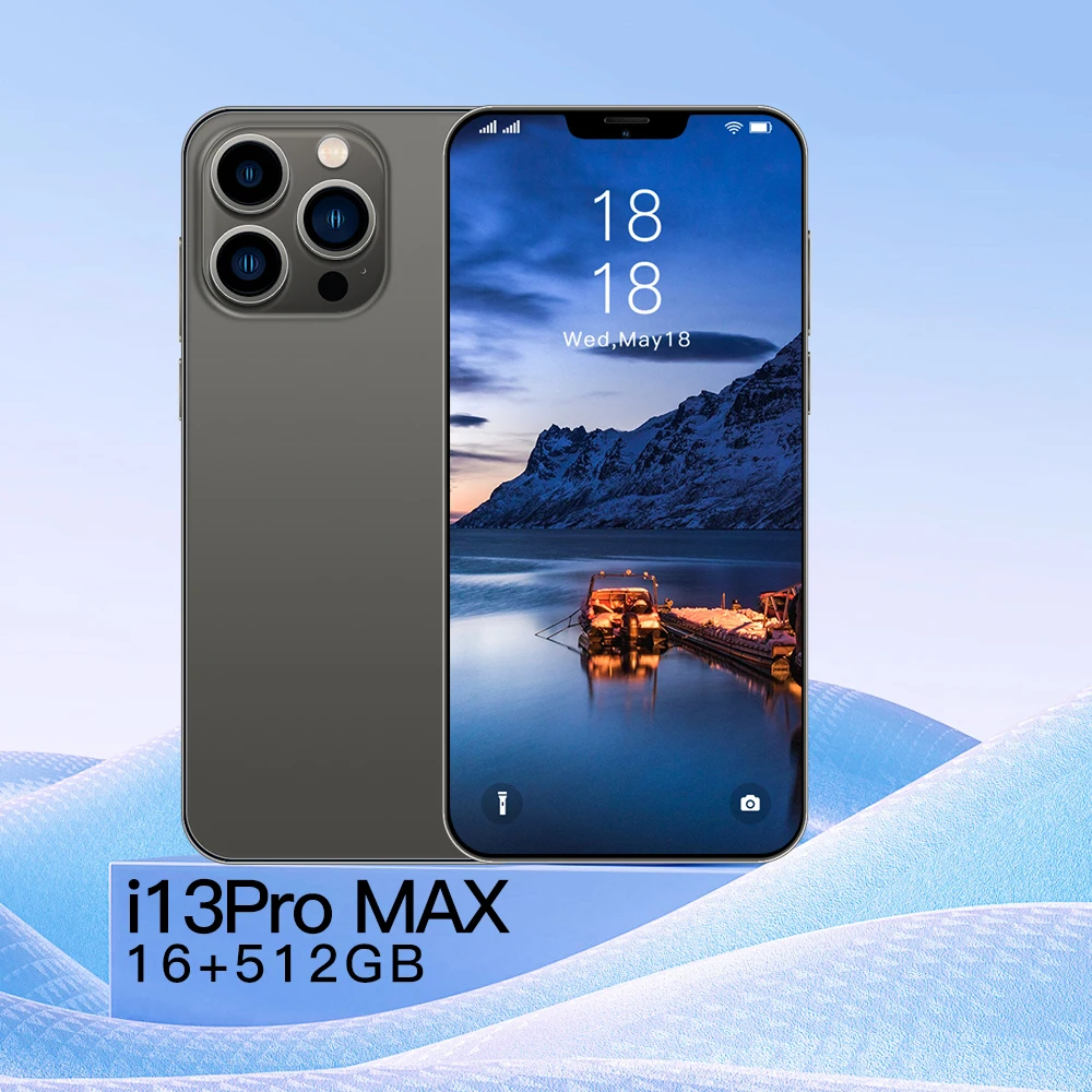 

Новый 6,8 дюймовый i13 Pro Max Гальваническое стекло задняя крышка Многофункциональный Смартфон