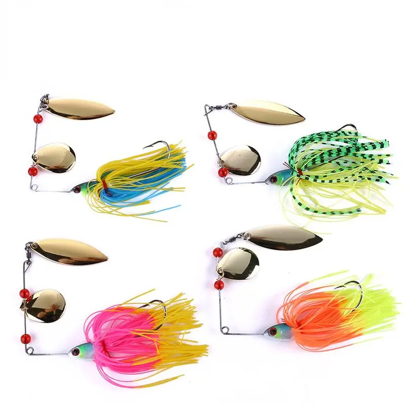 

XBLACK Fishing Lures 19G Metal Bait Spinner Lure Spinnerbait Wobblers Lures Spinner Spoon With Rubber Skirt Metal Jig For Pike