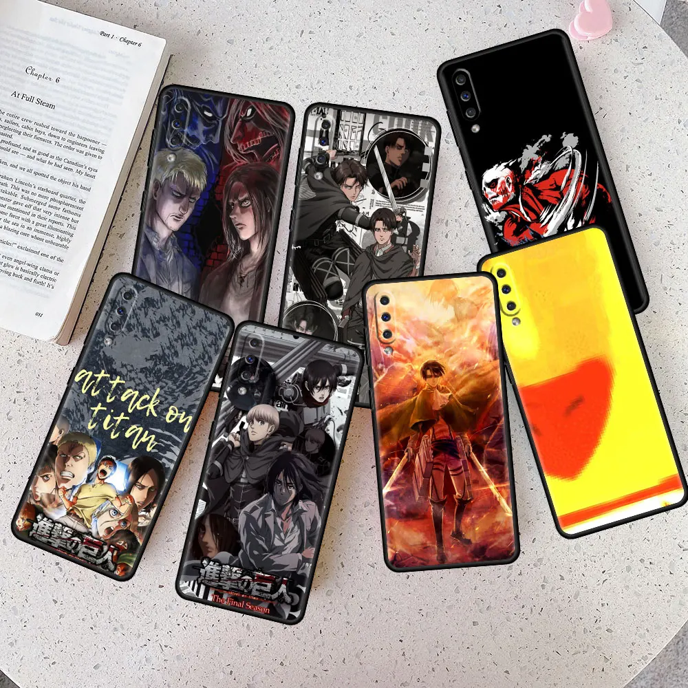 

Case Cover for Samsung Galaxy A51 A32 A52 A72 A50 A12 A21s A10 A73 Phone Shingeki no Kyojin Eren Yeager Silicone Funda Black