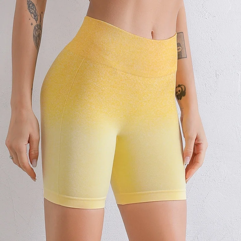 GymHUB Buttocks Yoga Sports Shorts Hip Lift Tight Seamless Fitness Ladies Pants