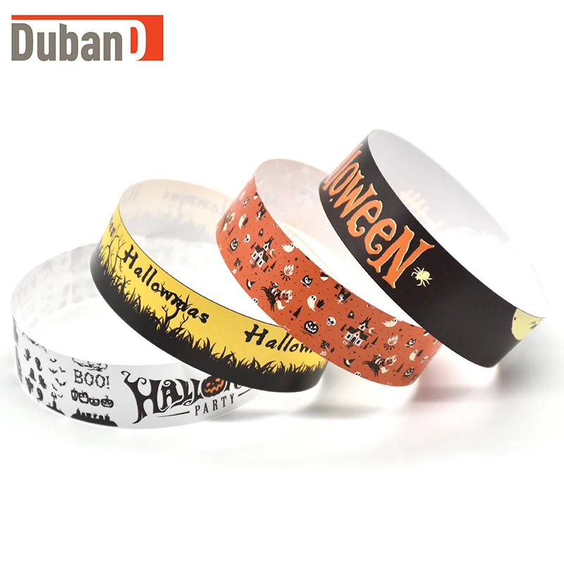 50-400pcs Synthetic paper Disposable bracelet wristband tyvek customized copywriting logo holiday activities