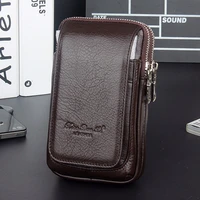 genuine leather men fanny waist bag cellmobile phone coin purse pocket belt bum pouch pack classic fashion hip bag pouch