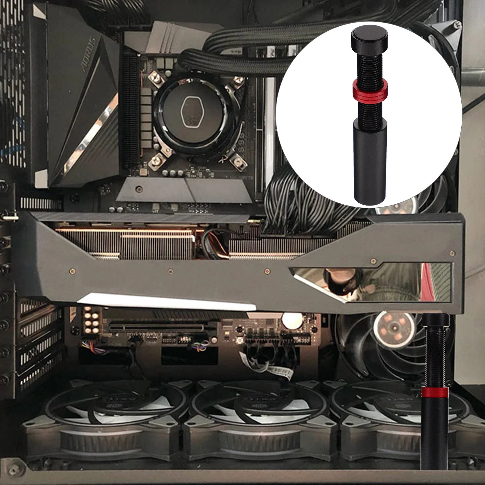 

Suite Brackets Braces Graphics Card Support Metal Computer Vertical Gpu Mount Rubber Holder Rotating Stand