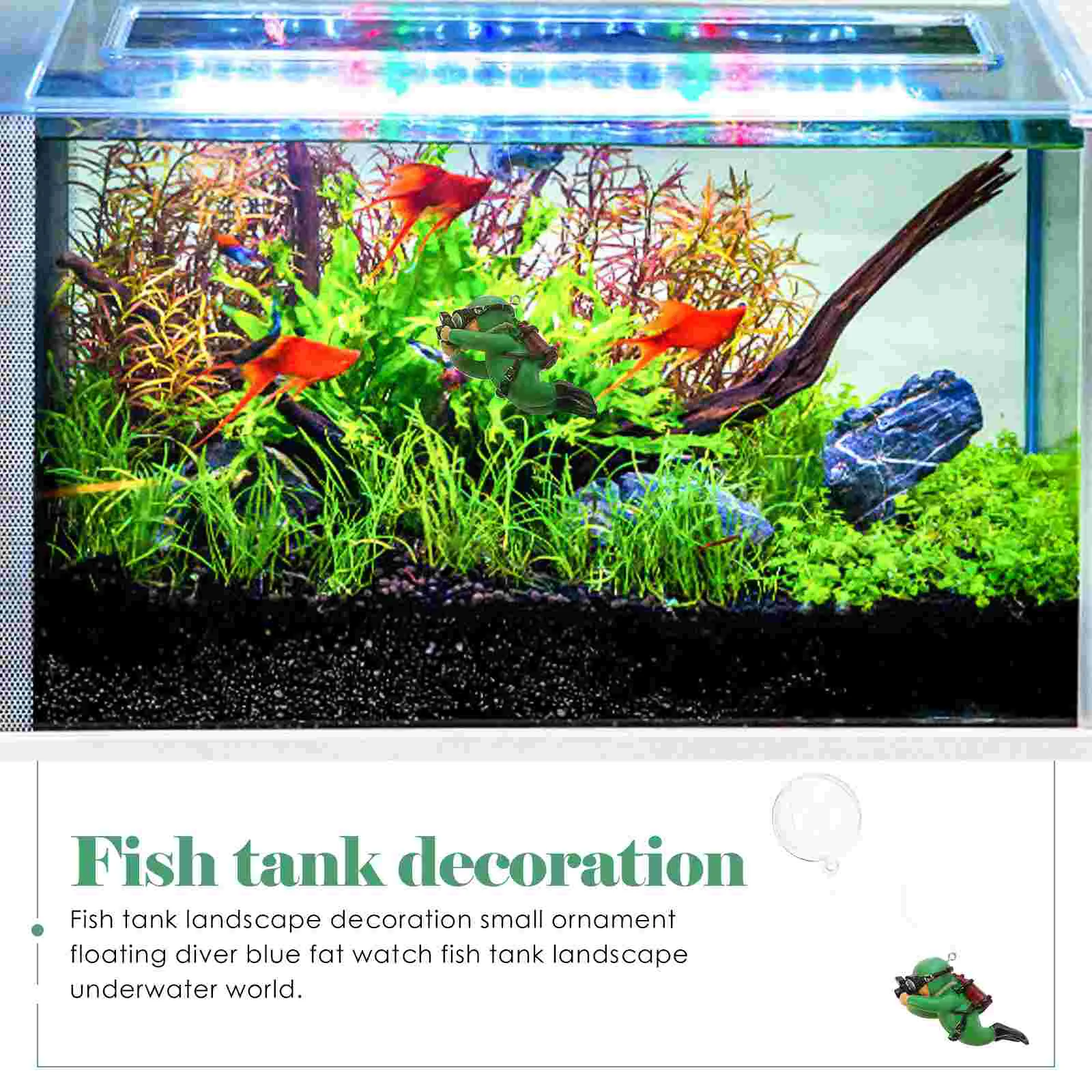 Дайвер для аквариума аксессуары фон украшения травы аквариумы и