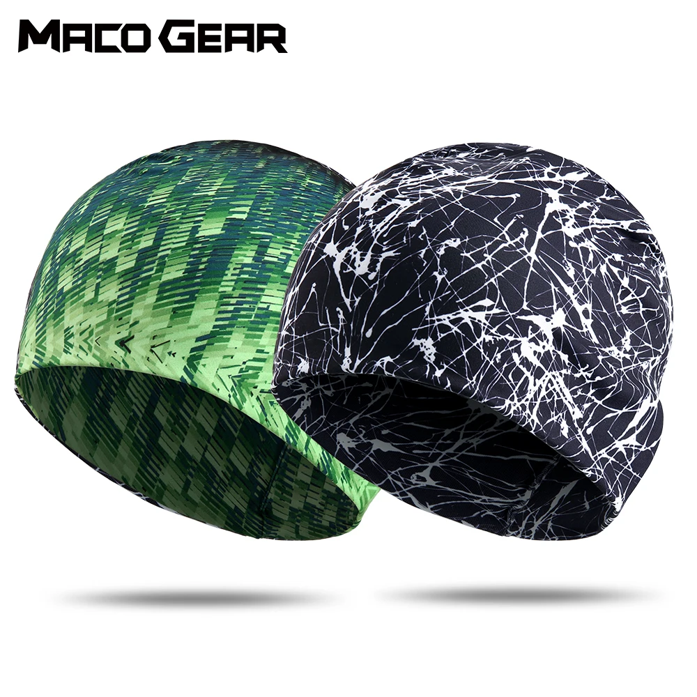 

Зимние флисовые облегающие шапки с принтом, велосипедная кепка, спортивная теннисная ветрозащитная шапка, эластичные Мягкие Шапки для ката...