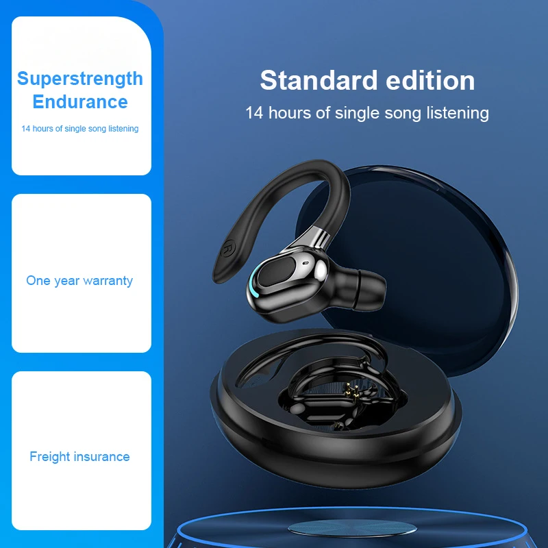 

Waterproof Tws Earphones Hanging Ear Mini Headphones Stereo Noise Reduction Headset Sport Earbuds With Charging Case
