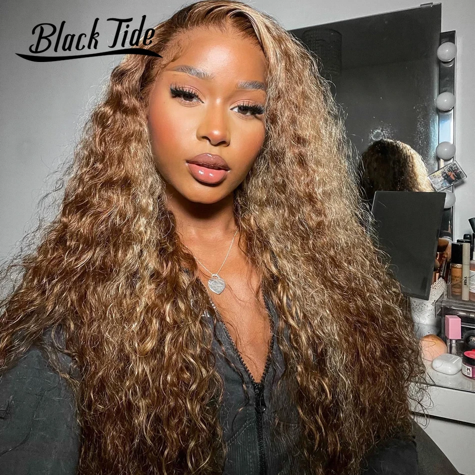 Парик из натуральных вьющихся волос с эффектом омбре