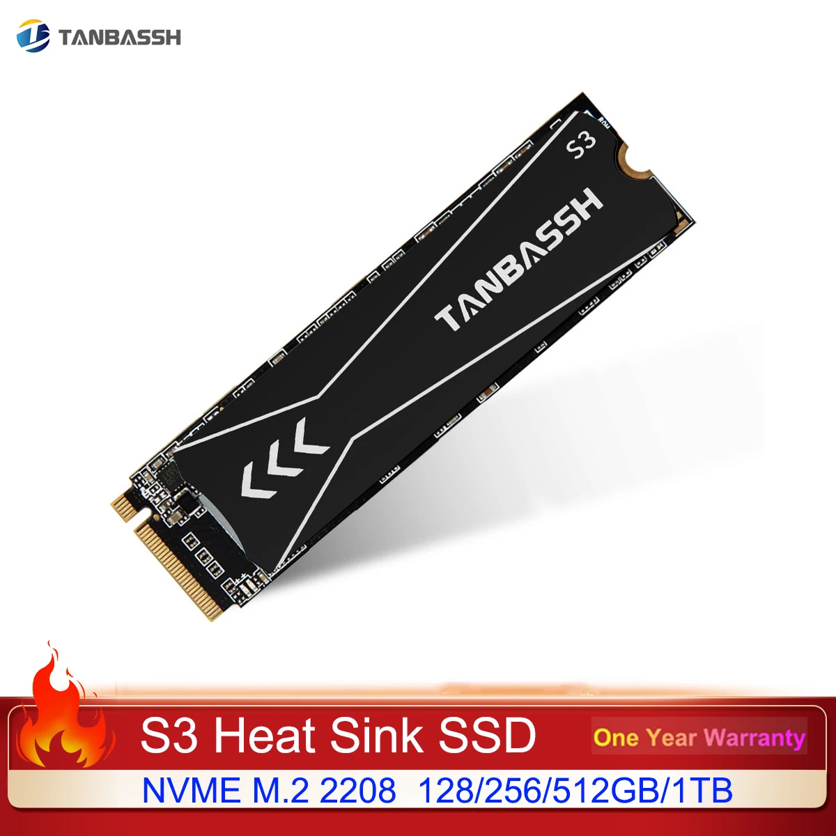 

Радиатор TANBASSH S3 твердотельный жесткий диск NVME M.2 2280 128 ГБ 256 ГБ 512 ГБ ТБ SSD для настольного компьютера ноутбука
