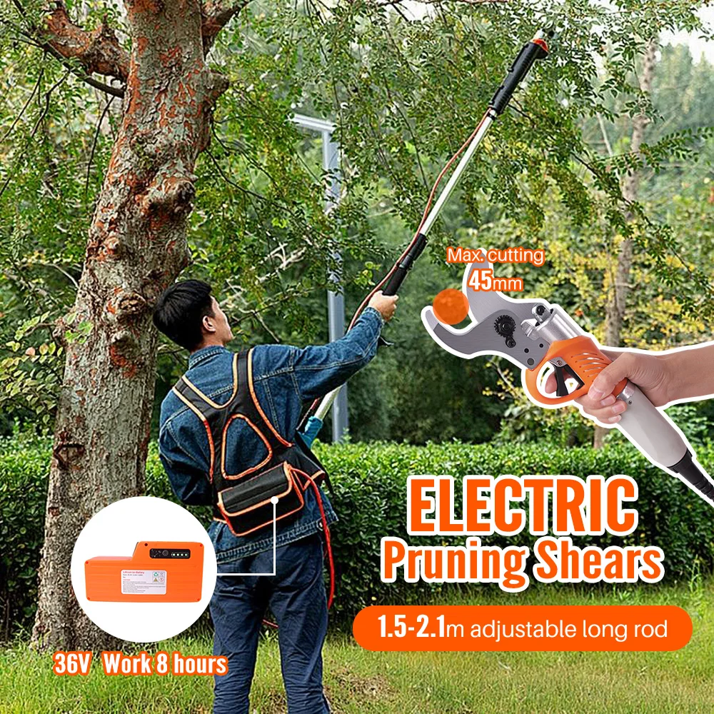 

Portable Wireless Electric Pruning Shears 36V Battery Powered Tree Branch Pruner Garden Clippers 45mm Cutting Diameter