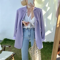 chic women loose casual single breasted suits coats korean female ol blazers jackets outerwear casaco 2022 spring autumn wb24
