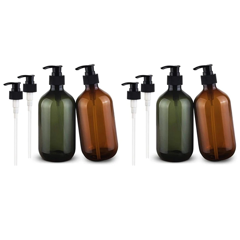 

4X 17Oz Soap Dispenser, Hand Dish Soap Dispenser For Kitchen Bathroom Countertop