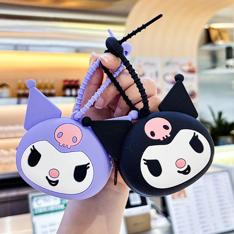 Kawaii Sanrio Hello Kitty Kuromi силиконовый кошелек для монет Cinnamoroll брелок Пом Пурин Почтовый